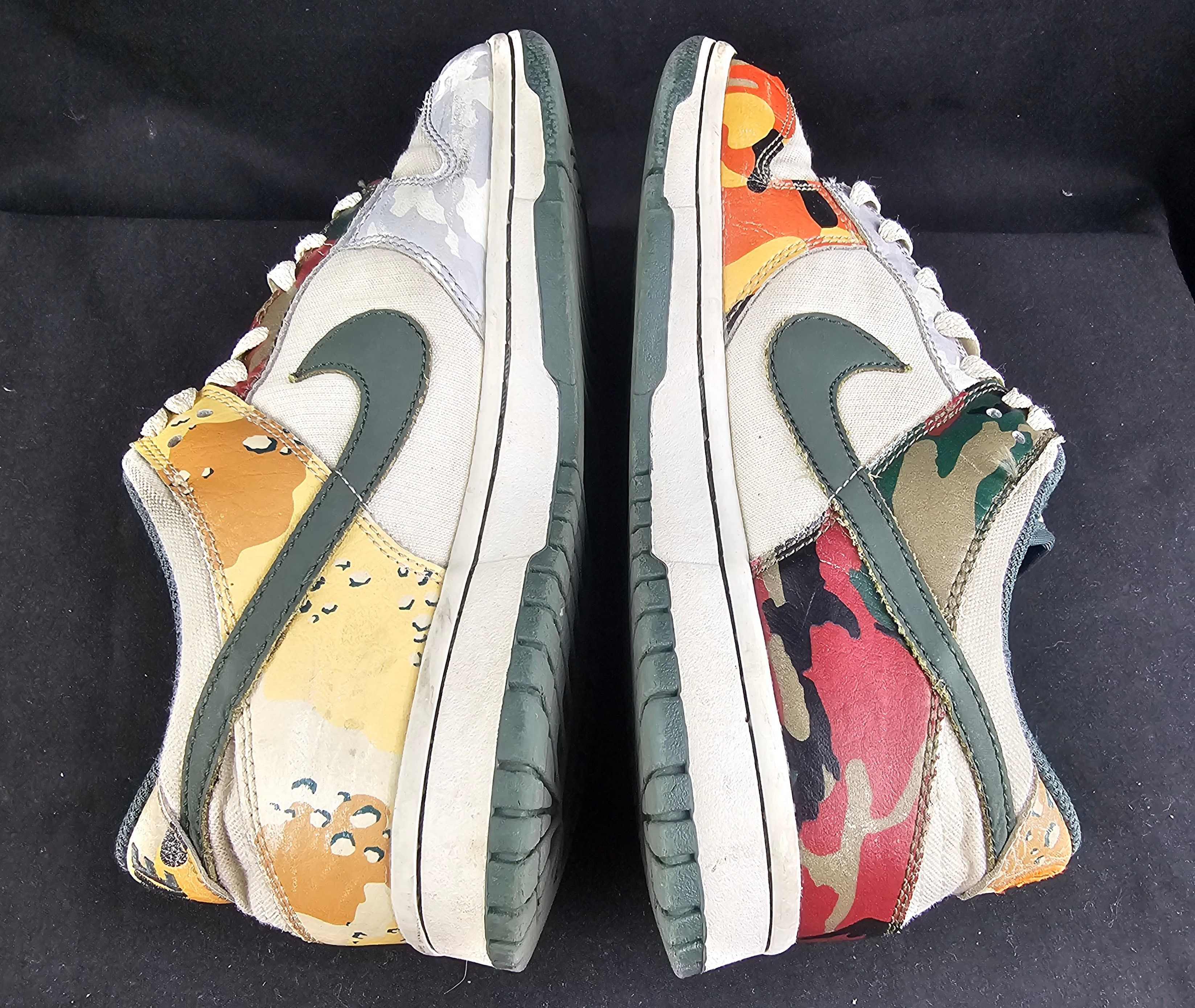 Nike Nike Dunk Low GS SE Multi-Camo Sail Green Youth Size 7Y USED Size US 7 / EU 40 - 4 Thumbnail