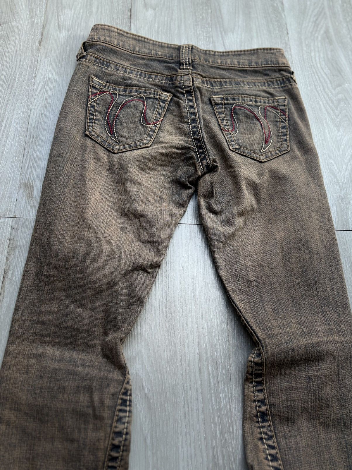 Japanese Brand SOLIDGOLD mudwash flare jeans Size US 27 - 5 Thumbnail