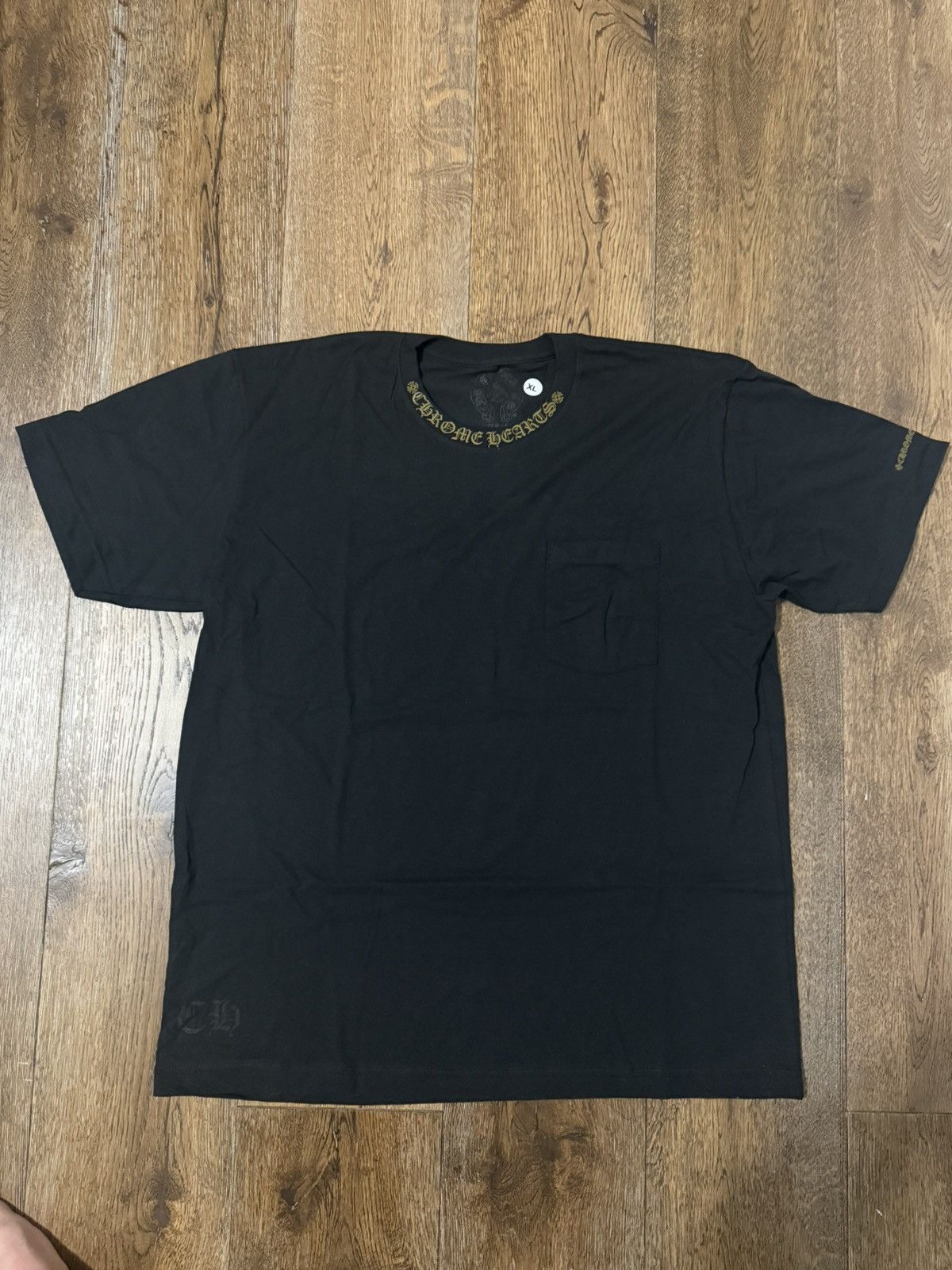 Chrome Hearts NEW Chrome hearts neck logo black/army t shirt Size US XL / EU 56 / 4 - 1 Thumbnail