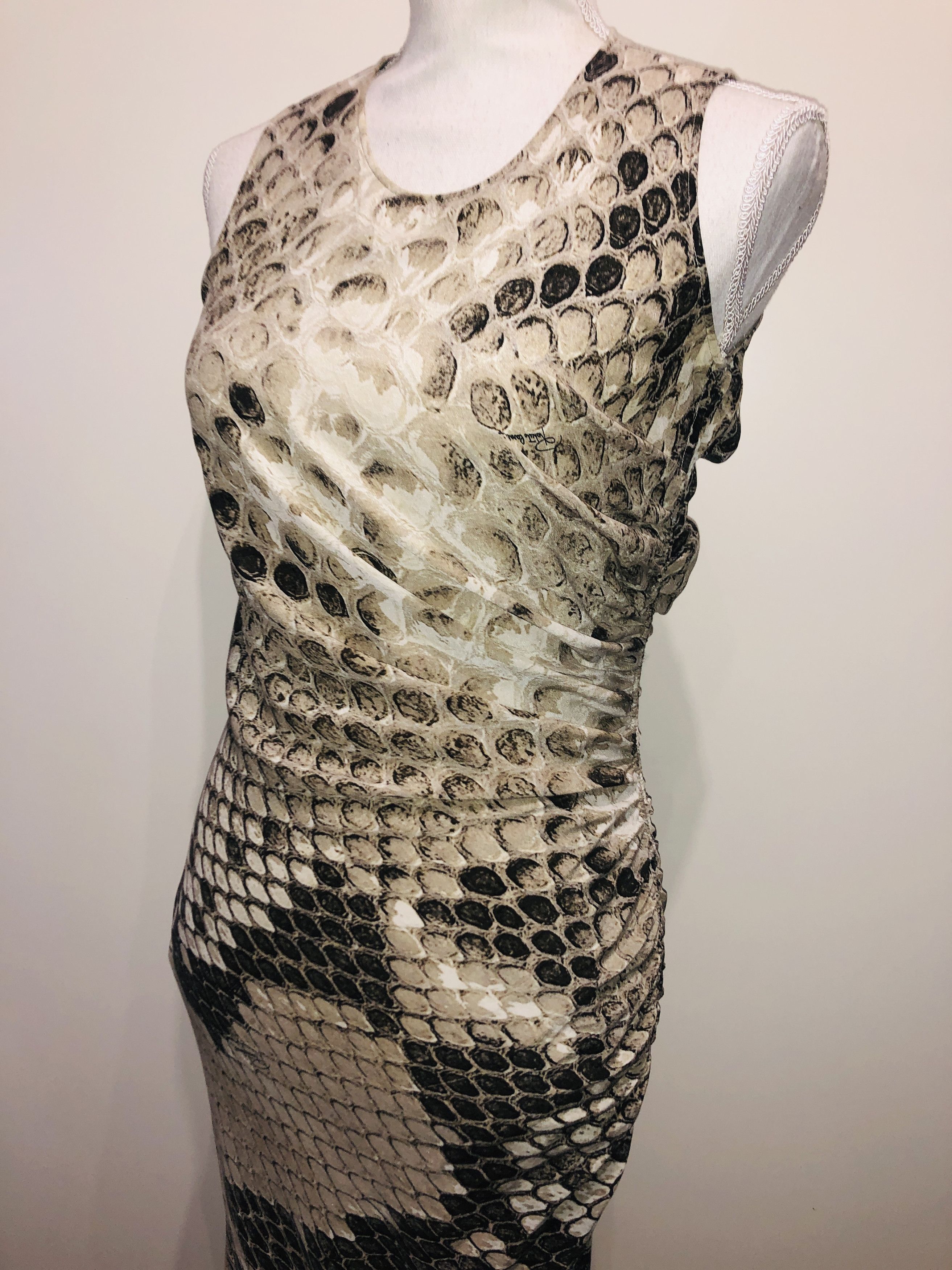 Roberto Cavalli Phyton silk printed Dress Size S / US 4 / IT 40 - 10 Thumbnail