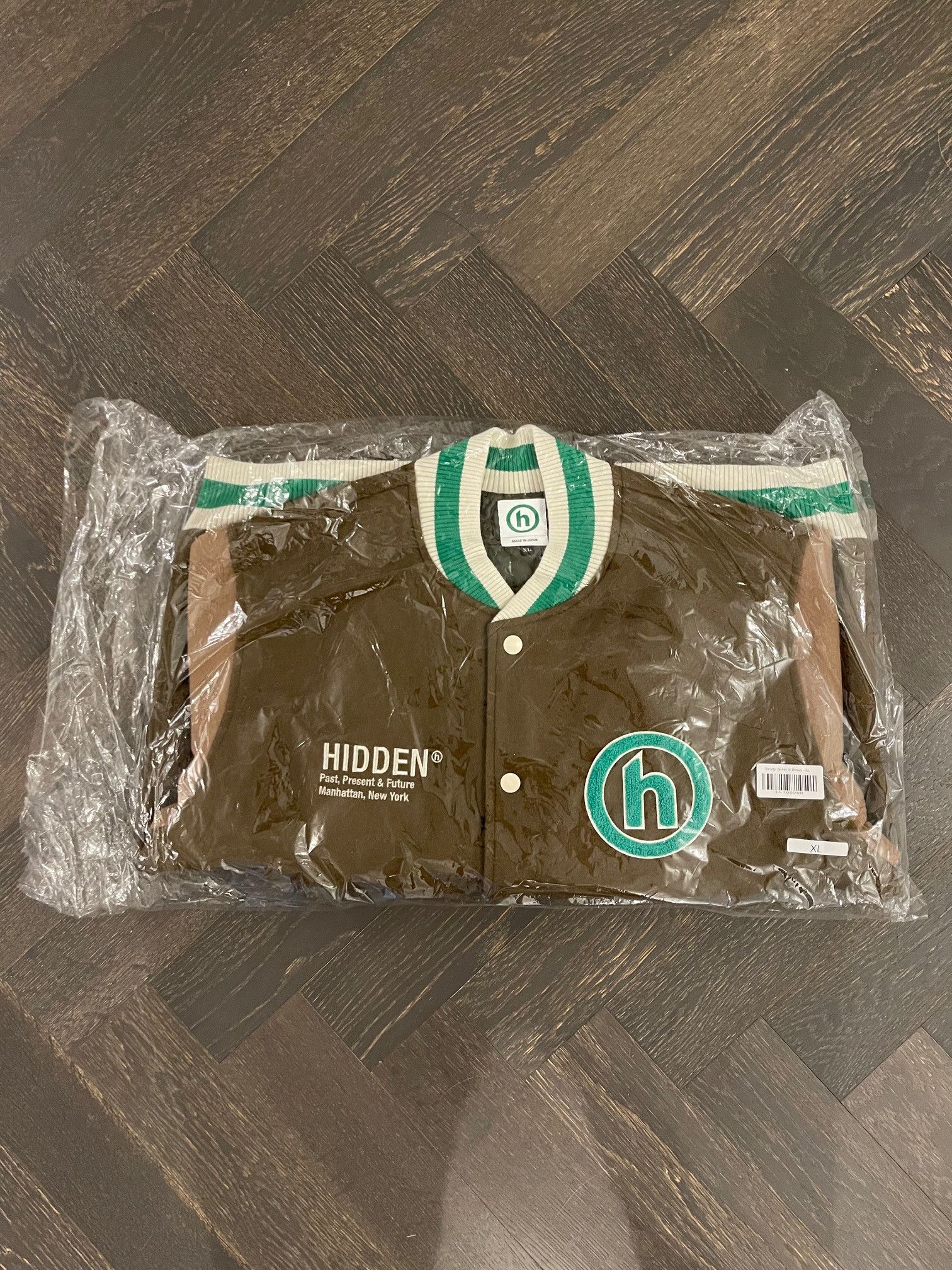 image of Hidden Ny Varsity Jacket Size XL in Brown, Men's