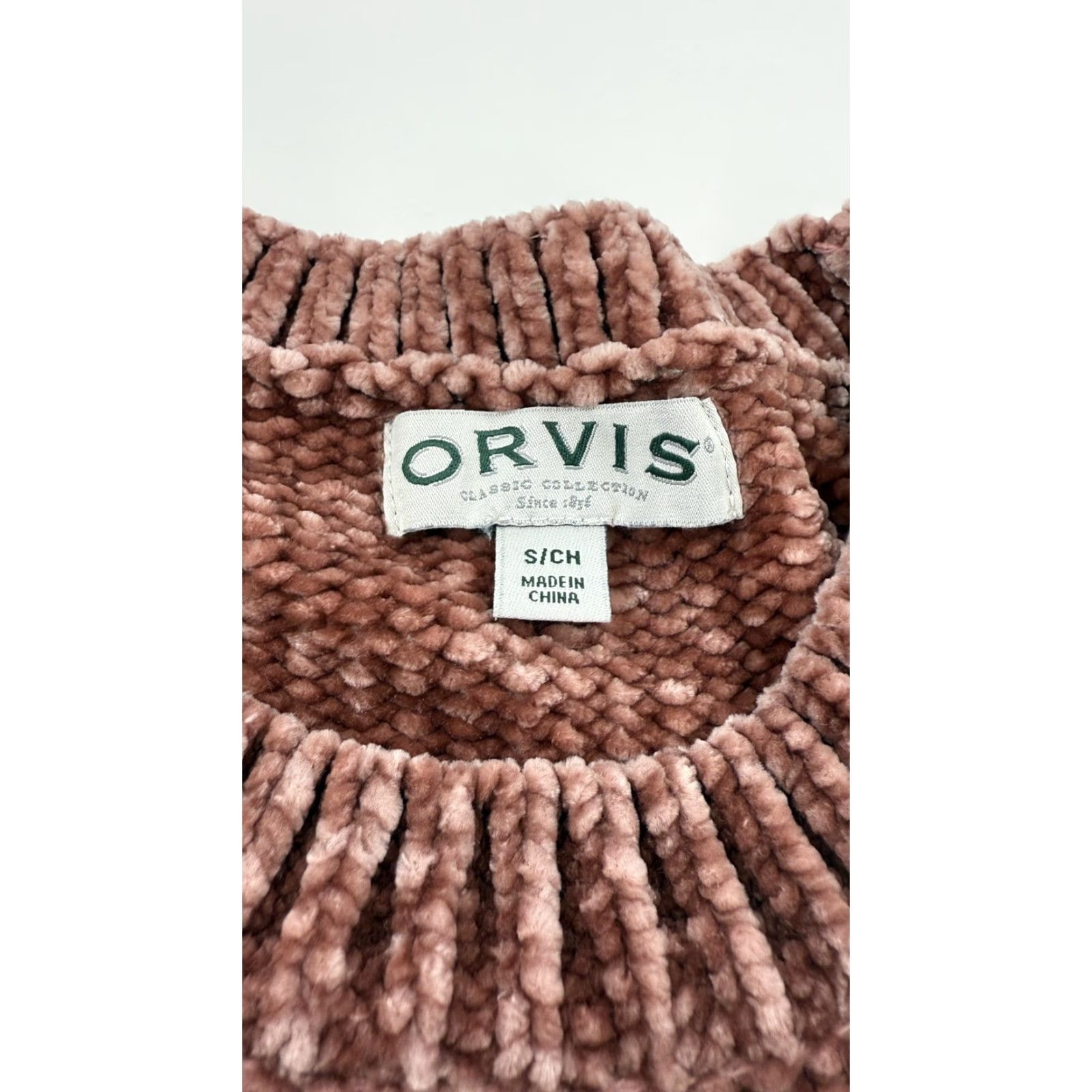 Orvis Orvis Sweater Womens Small Pink Chenille Pullover Soft Cozy Ribbed Long Sleeve Size S / US 4 / IT 40 - 3 Thumbnail