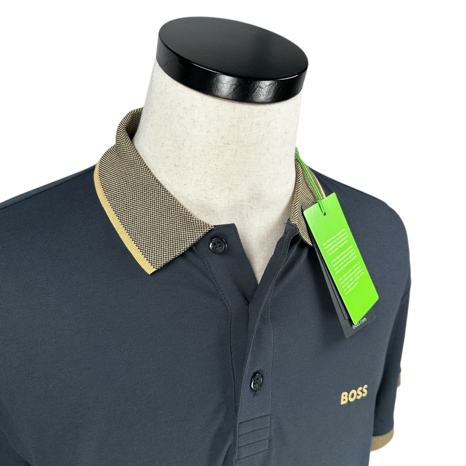 Hugo Boss Hugo Boss Paule Polo Shirt Men L Dark Blue Performance Slim Size US L / EU 52-54 / 3 - 3 Thumbnail
