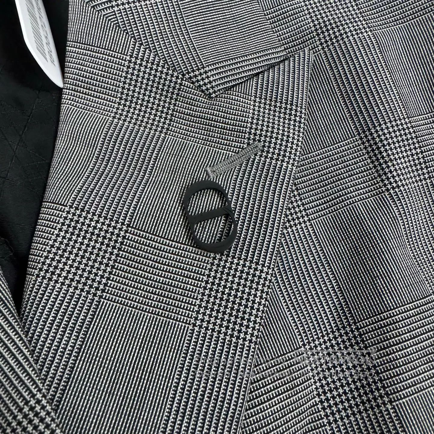 Dior Dior CD brooch; buckle strap; checkered double-breasted su Size 44R - 5 Thumbnail