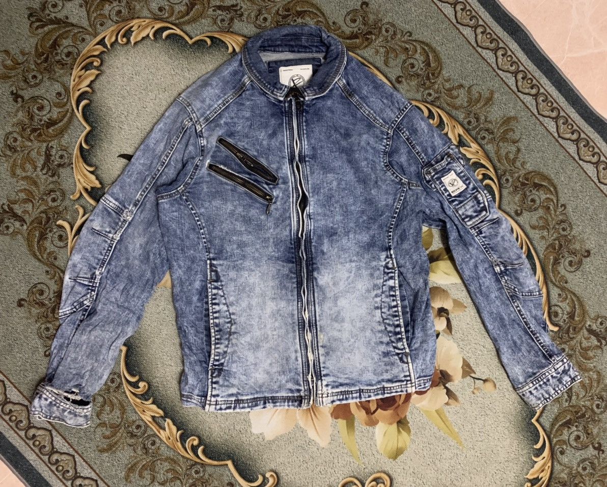 Japanese Brand Vintage Even River Denim Works Wear Jacket Zipper Size US M / EU 48-50 / 2 - 1 Thumbnail