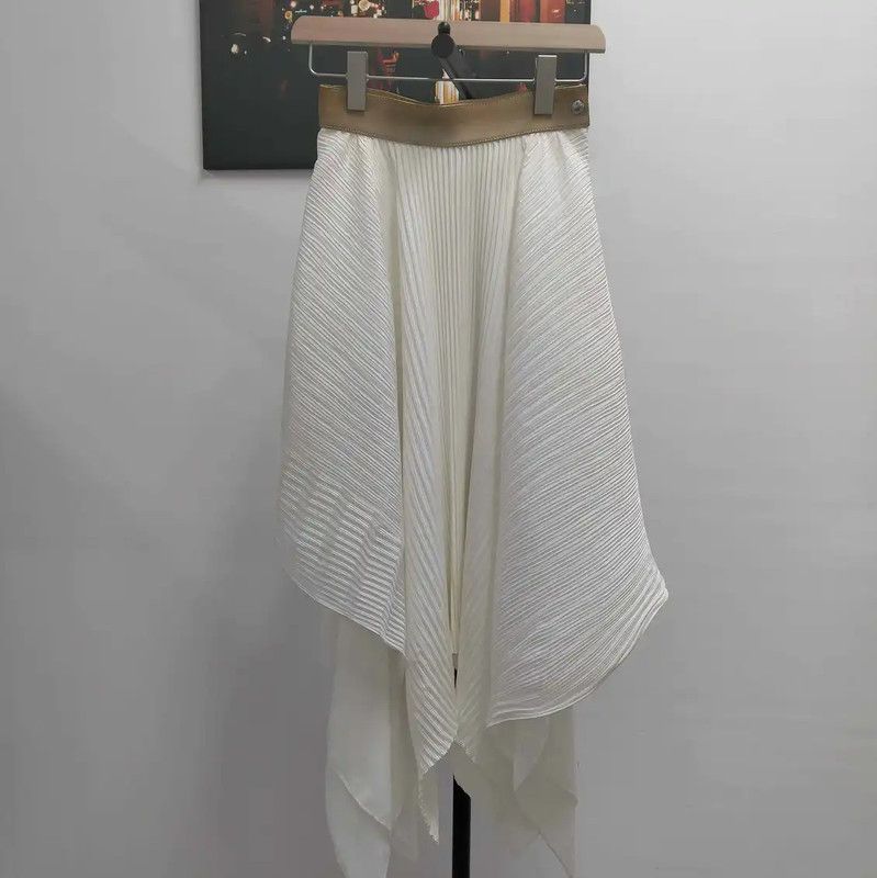 Loewe Loewe White Pleated Skirt for Summer 0089 Size 23" - 1 Thumbnail