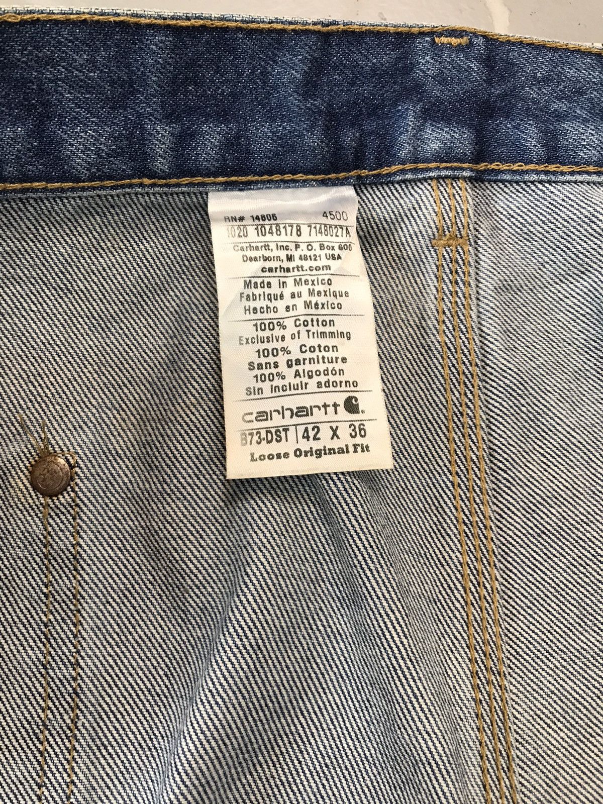 Carhartt × Vintage Vintage Carhartt B73 DST double knee denim Size US 44 / EU 60 - 7 Thumbnail