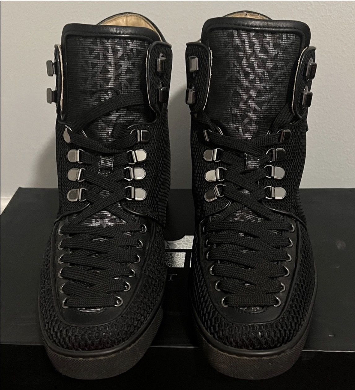Christian Louboutin Christian Louboutin Louis Black High-Top Sneakers Size US 9.5 / EU 42-43 - 3 Thumbnail