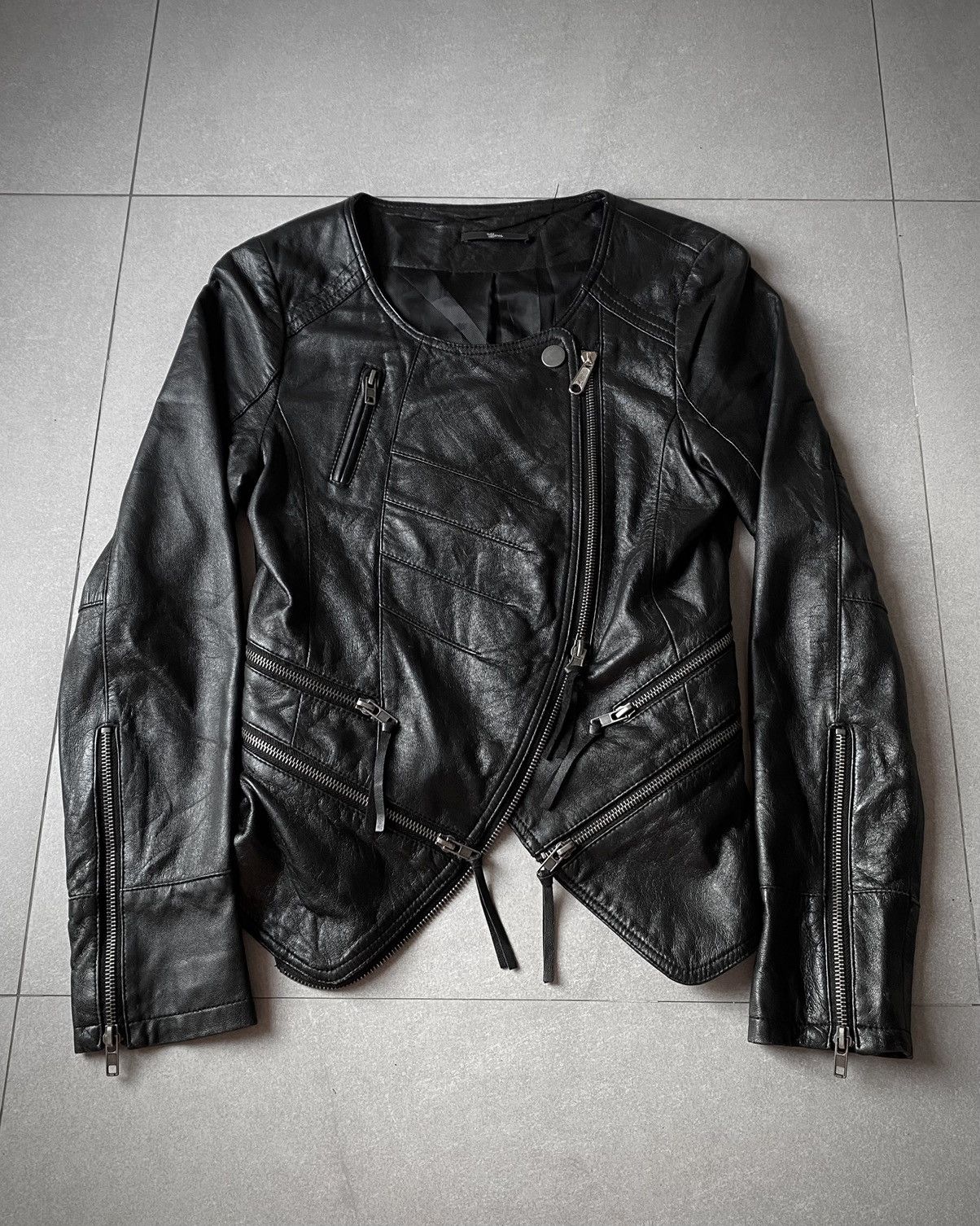 Japanese Brand Barak Biker Cropped Sheeskin Leather Jacket Size US S / EU 44-46 / 1 - 1 Thumbnail