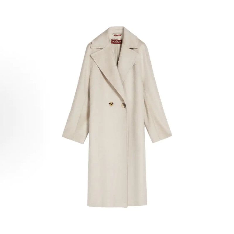 Max Mara MaxMara Elegant Women's White Coat 0089 Size XL / US 12-14 / IT 48-50 - 1 Thumbnail