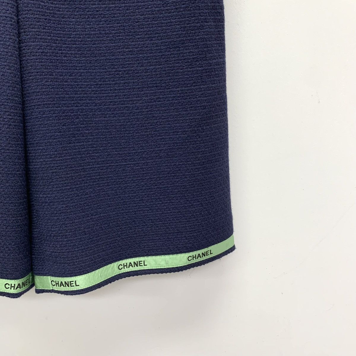 Chanel Chanel Dark Blue Logo Cotton Knit Casual Culottes K26WX Size 25" / US 0 / IT 36 - 4 Thumbnail