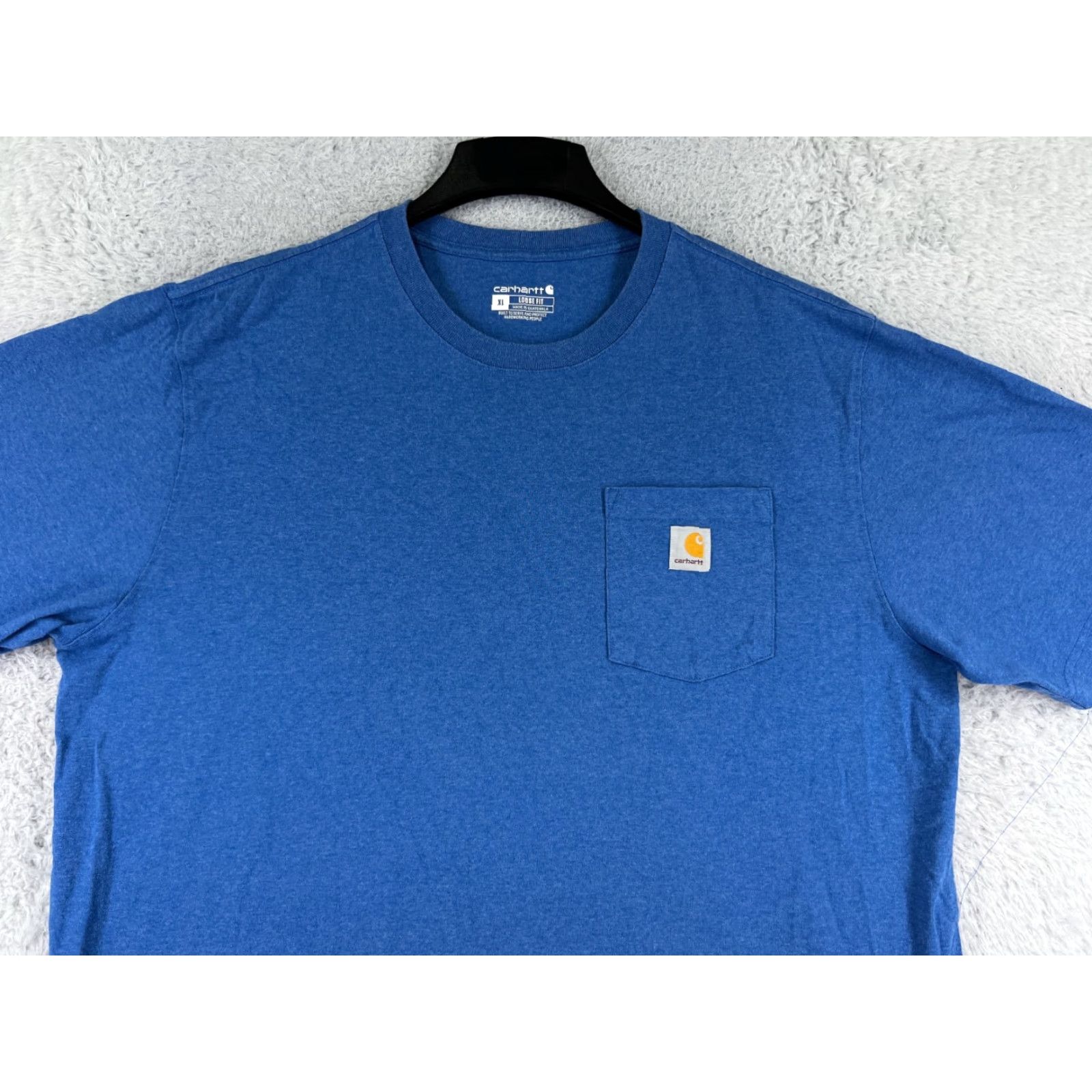 Carhartt Carhartt Shirt Mens Large Blue Crew Neck Pocket Cotton Blend Workwear Size US L / EU 52-54 / 3 - 5 Thumbnail