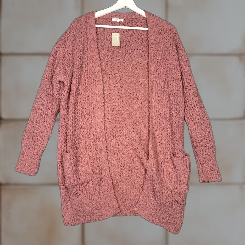 Vintage Maurices Cardigan Pink Chunky Knit Open Front Womens Medium M Size M / US 6-8 / IT 42-44 - 1 Thumbnail