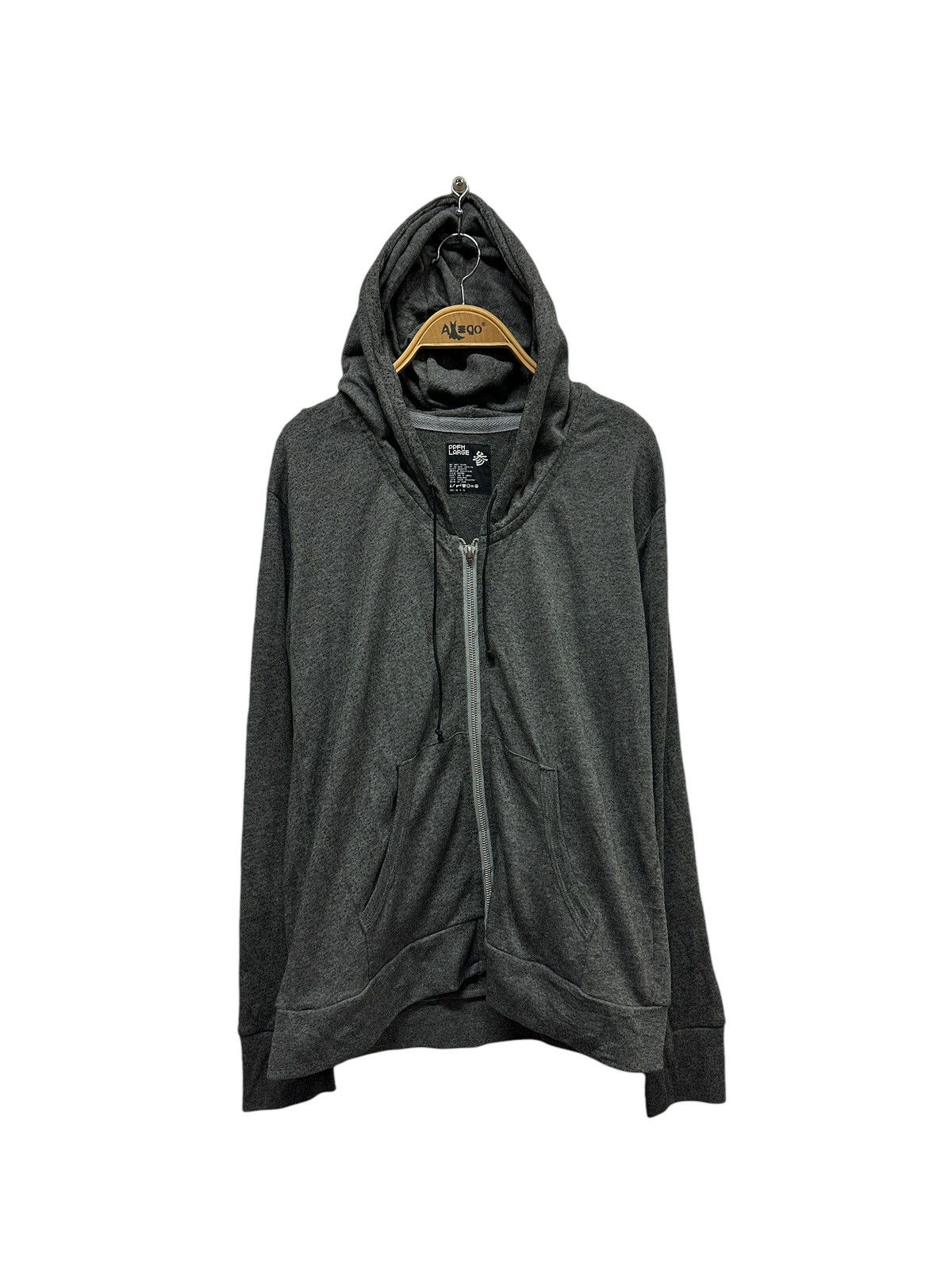 image of Ppfm Zipper Jacket Hoodie in Grey, Men's (Size Medium)