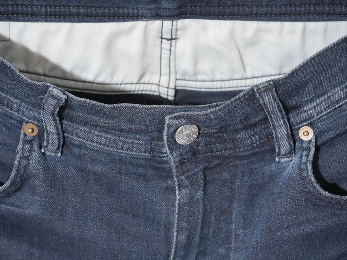 Acne Studios Acne Studios Max Blue Black Slim Fit Denim Jeans 33 Size US 33 - 4 Thumbnail
