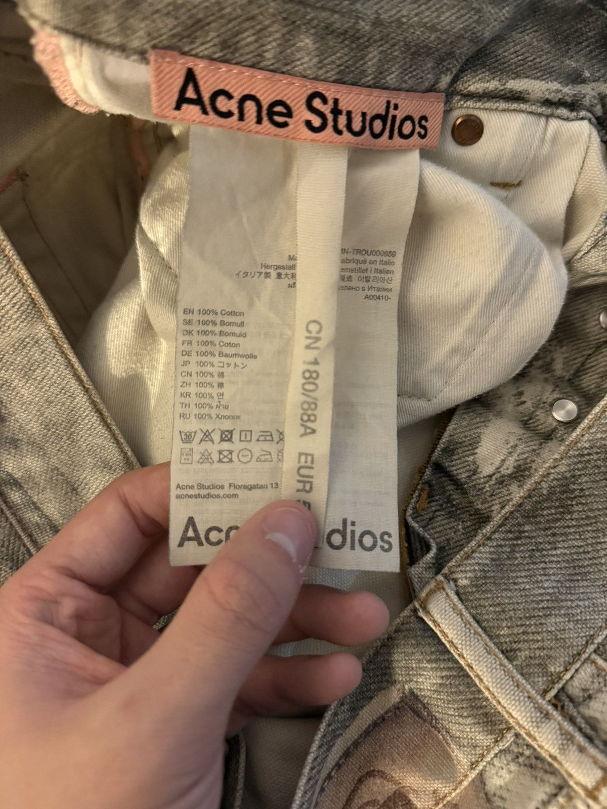 Acne Studios Acne Studios 1981M Cold Wash Grey Denim Size US 33 - 5 Thumbnail