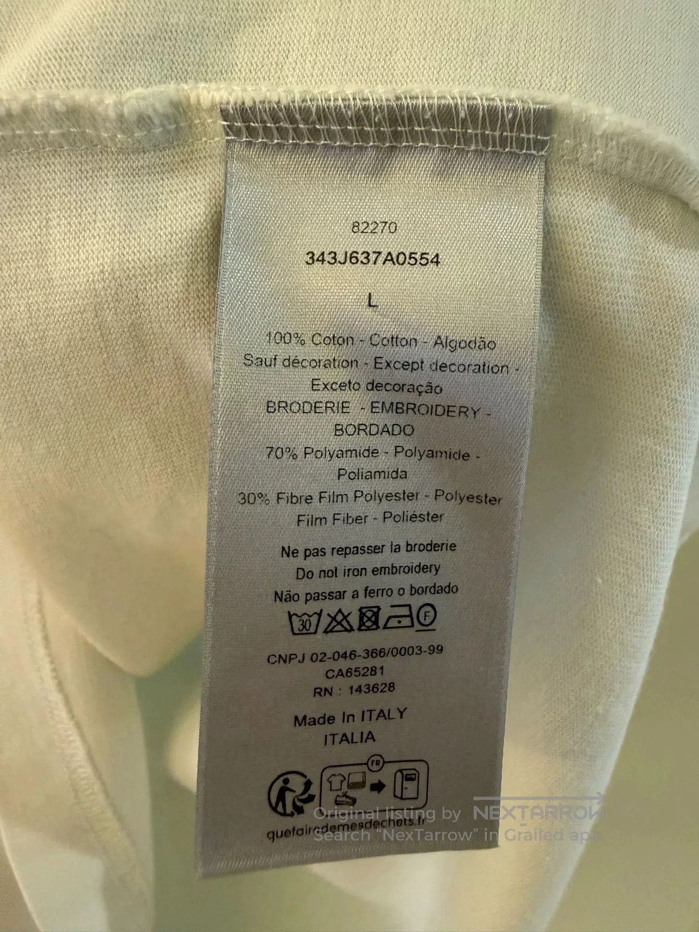 Dior Dior Embroidered Short Sleeve T-Shirt Size L. Size L / US 10 / IT 46 - 3 Thumbnail