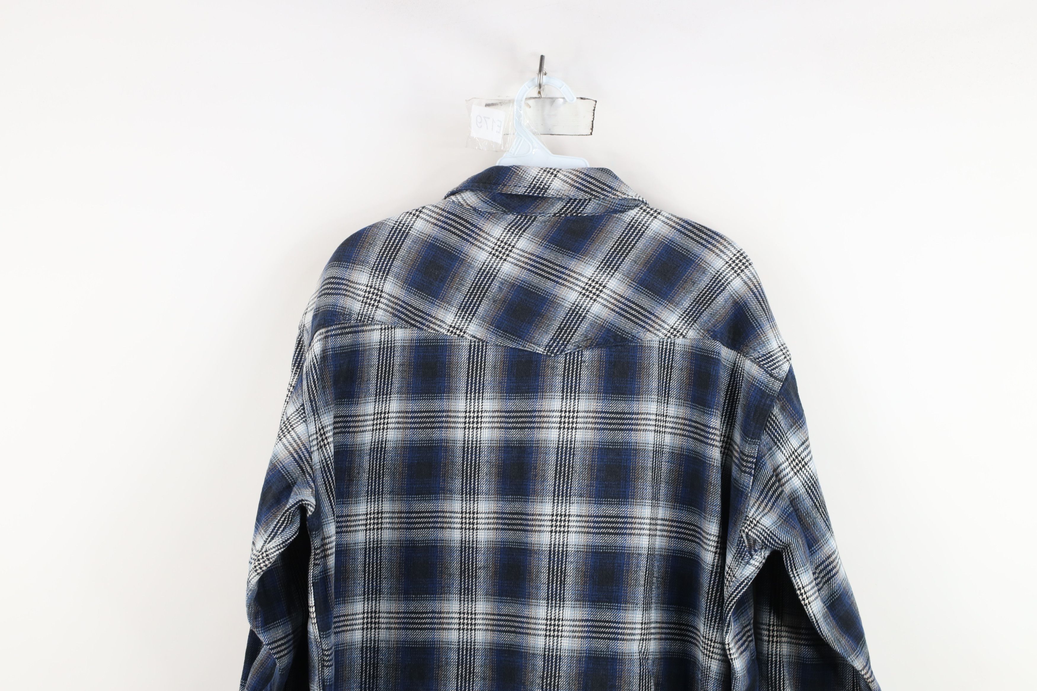 Vintage Vintage 90s Streetwear Flannel Western Snap Button Shirt Size US XXL / EU 58 / 5 - 10 Thumbnail