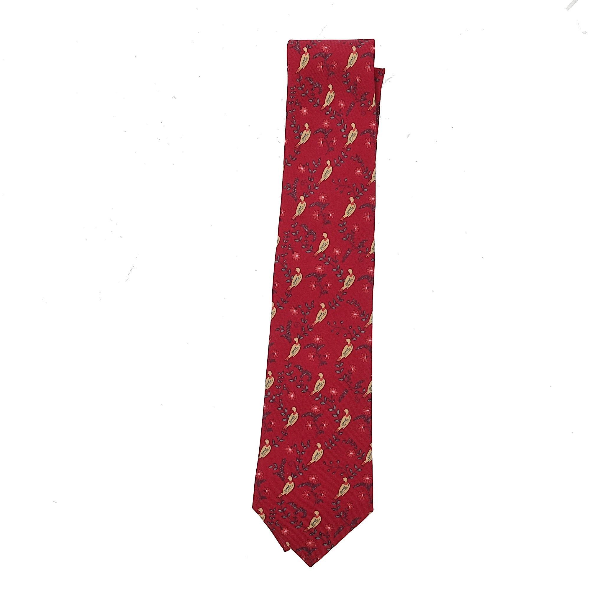 image of Hermes Tie In Multicolor Silk in Black, Men's