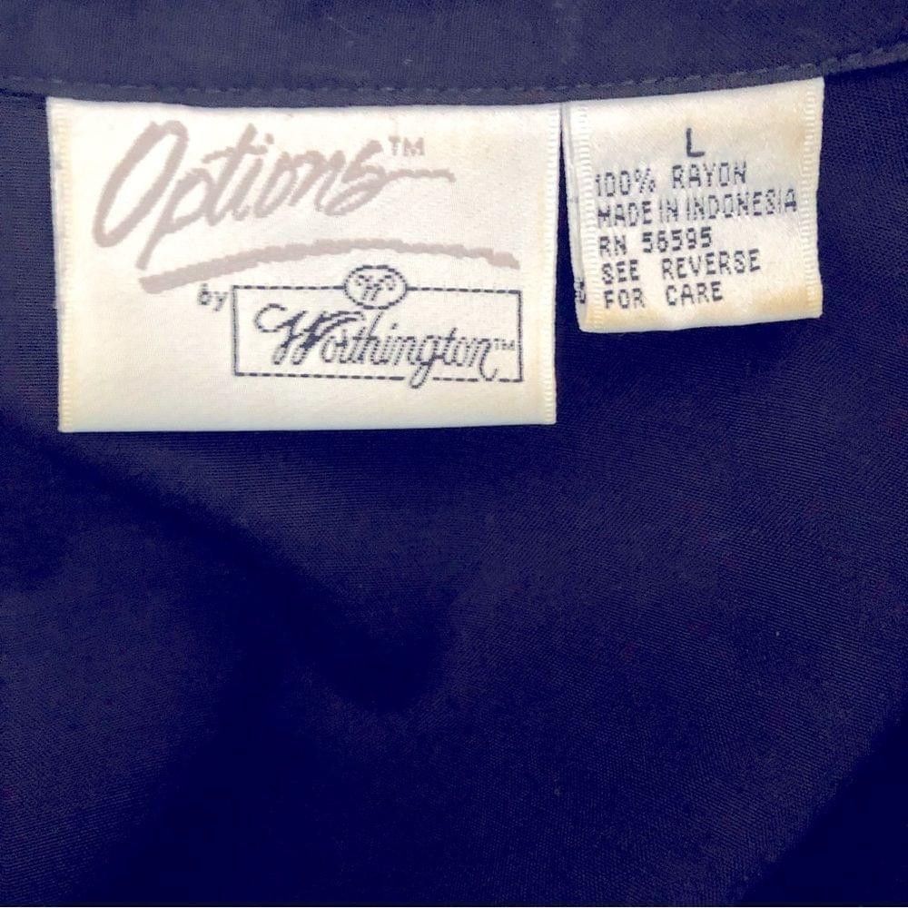 Vintage Vtg 90s Worthington black and beige floral print blazer sz L Size L / US 10 / IT 46 - 4 Thumbnail