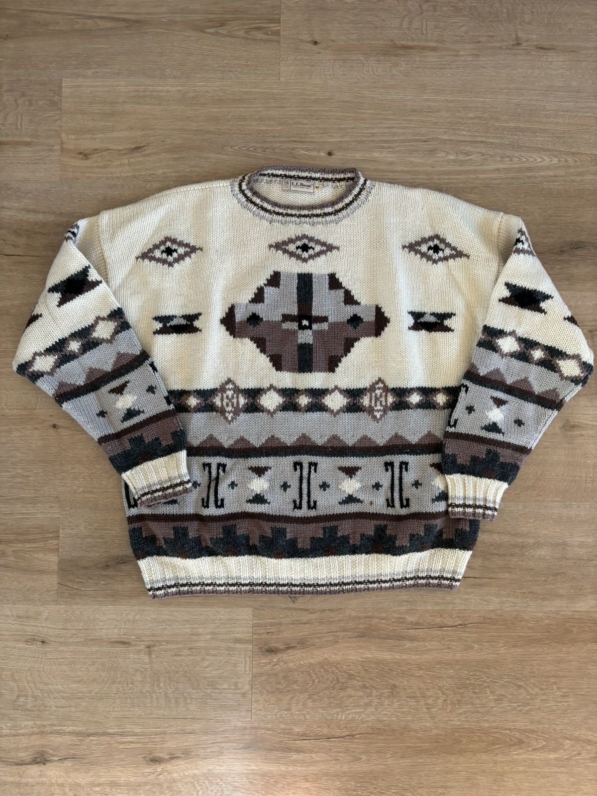 L.L. Bean Vintage 80s L.L bean fair isle sweater Size US XL / EU 56 / 4 - 1 Thumbnail