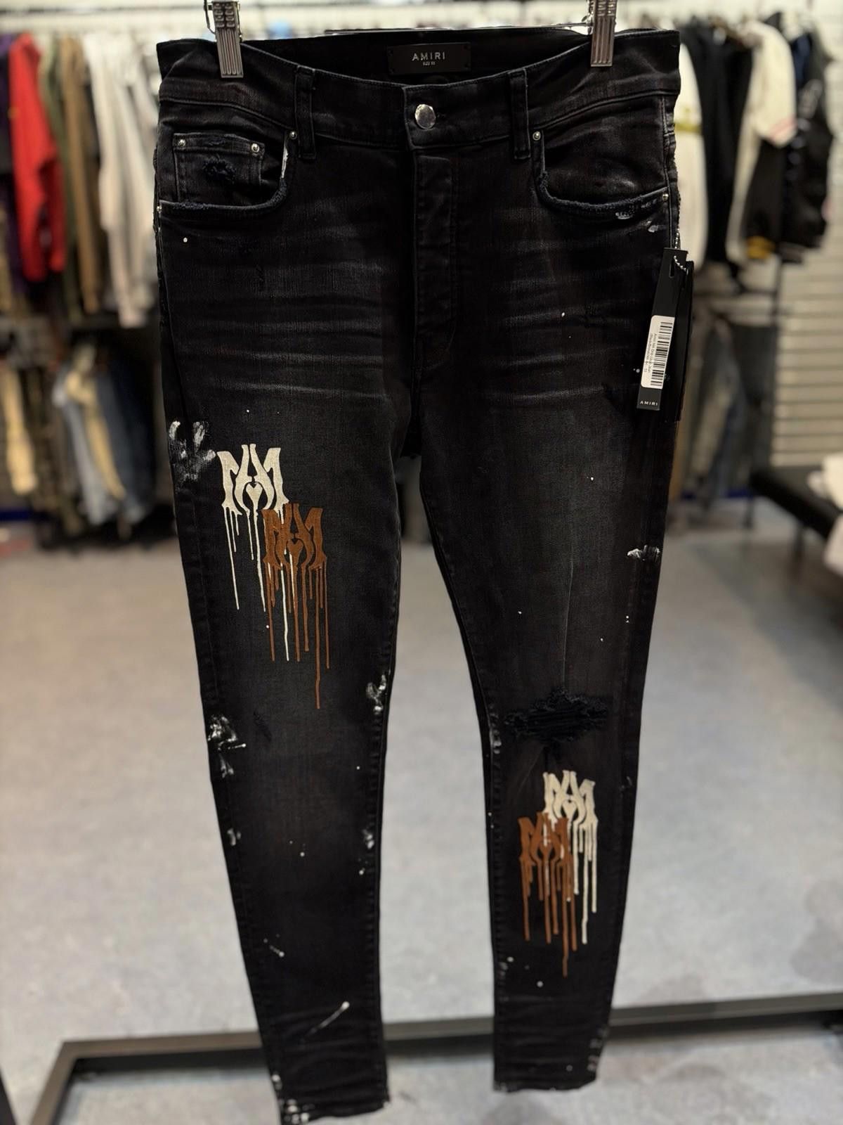 Amiri Size 33 - Amiri Paint Leg Black Jeans 100% Authentic NEW Size US 33 - 1 Thumbnail