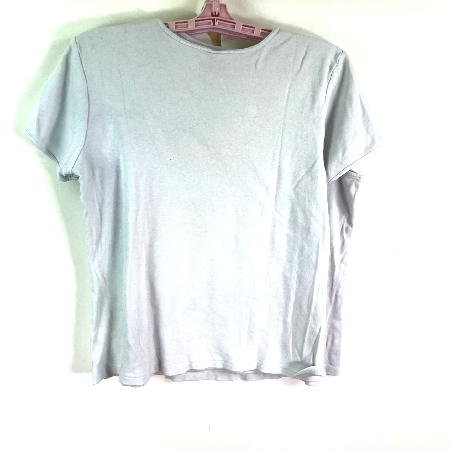 Gap Gap Shirt Women L White Cotton Short Sleeve Round Neck Pullover T-Shirt Basic Womens Size L / US 10 / IT 46 - 4 Thumbnail