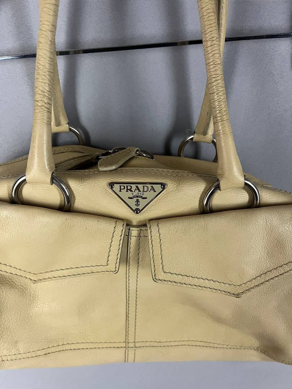 Prada Prada Bag Leather Beige Size ONE SIZE - 3 Thumbnail