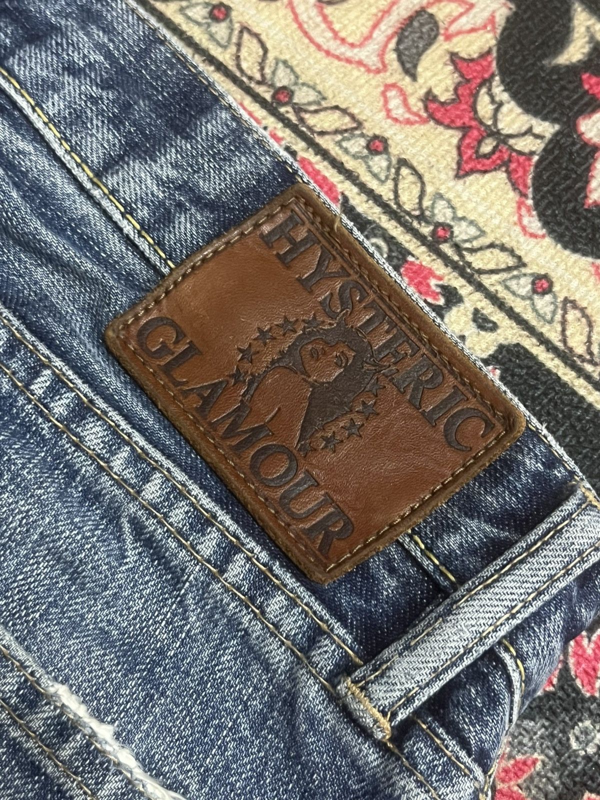 Hysteric Glamour Japanese Brand Hysteric Glamour Blue Whisker Studded Jeans Size US 30 / EU 46 - 11 Thumbnail
