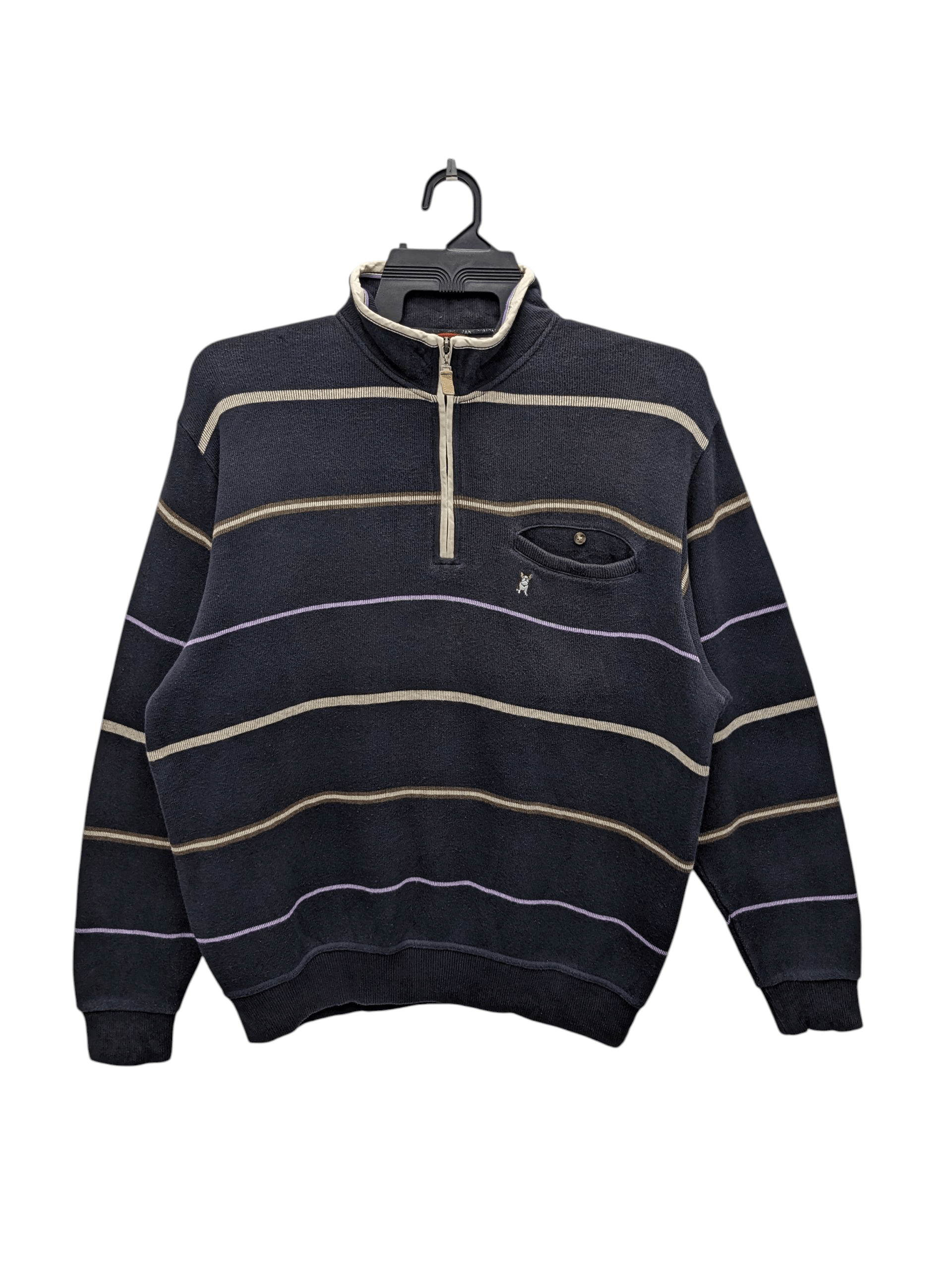 Macbeth Vintage Macbeth Jeans Co. Striped Single Pocket Sweatshirt Size US L / EU 52-54 / 3 - 1 Thumbnail