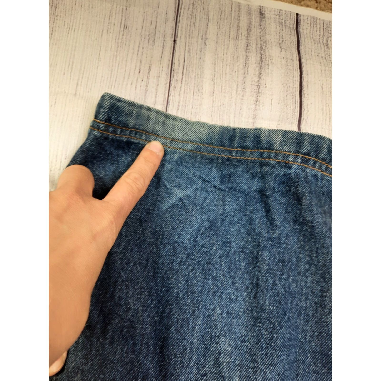 CO Duluth Trading Co Men Jeans Denim Blue Dark Wash Straight Size US 41 - 6 Thumbnail