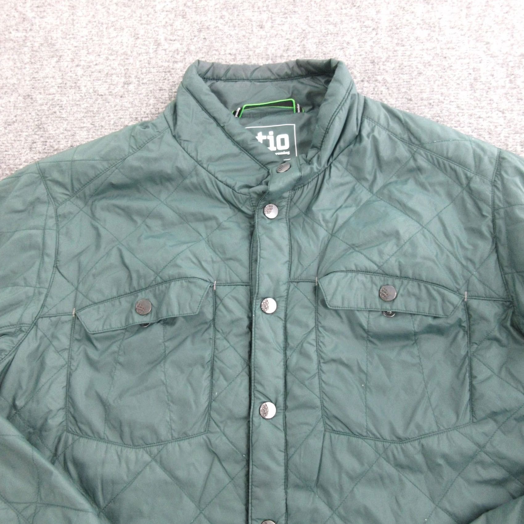 Vintage Stio Jacket Mens Large Green Quilted Snap Front Insulated Outdoor Ski Lined Size US L / EU 52-54 / 3 - 2 Thumbnail