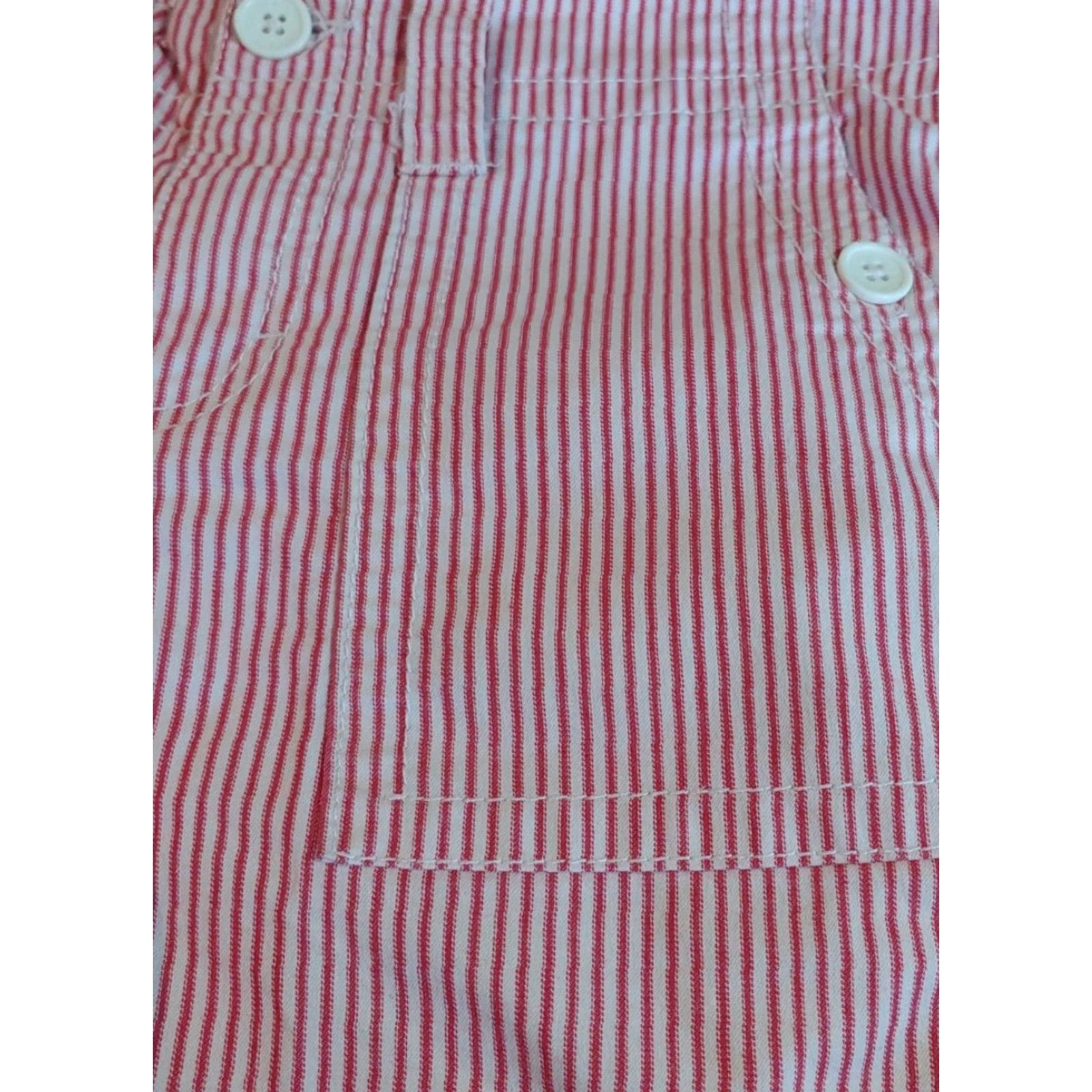 Faded Glory Faded Glory Shorts Womens 4 Pocket Zip Pockets Red White Stripe Cotton Blend Chino Casual 4 Regular Multicolor Womens Size 27" / US 4 / IT 40 - 7 Thumbnail