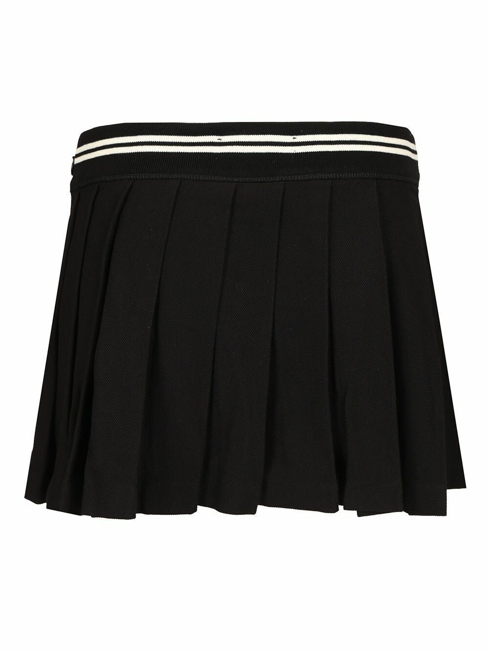Amiri o1s1wg110126 MA Quad Pleated Mini Skirt in Black Size 28" / US 6 / IT 42 - 2 Thumbnail