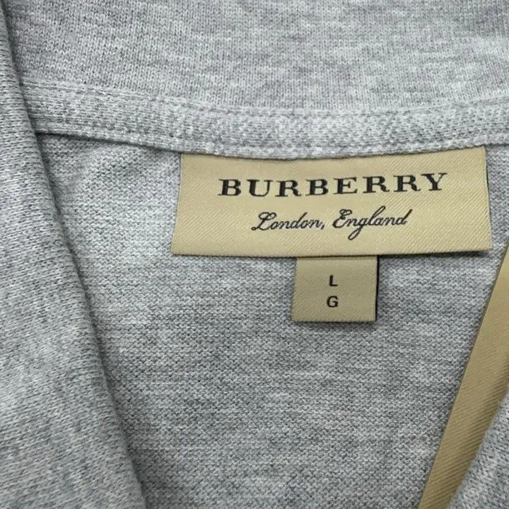 Burberry Burberry Burberry Gray Logo Embroidered Short Sleeve Polo- Size US L / EU 52-54 / 3 - 5 Thumbnail