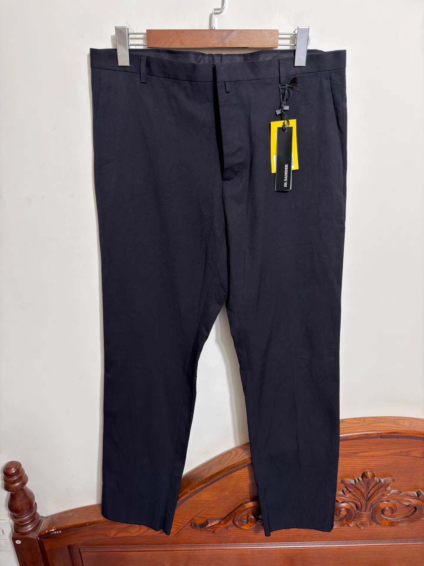 Jil Sander Jil Sander Pleated Slim Black Trousers 52 Size US 36 / EU 52 - 1 Thumbnail