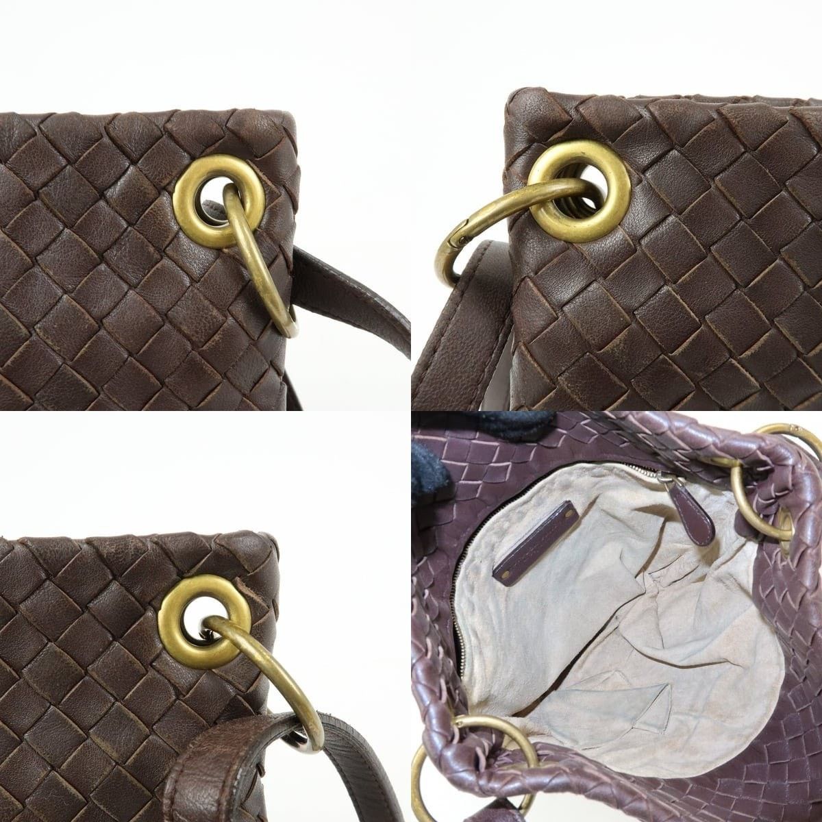 Bottega Veneta Bottega Veneta Intrecciato Lambskin Shoulder Bag Brown Size ONE SIZE - 6 Thumbnail