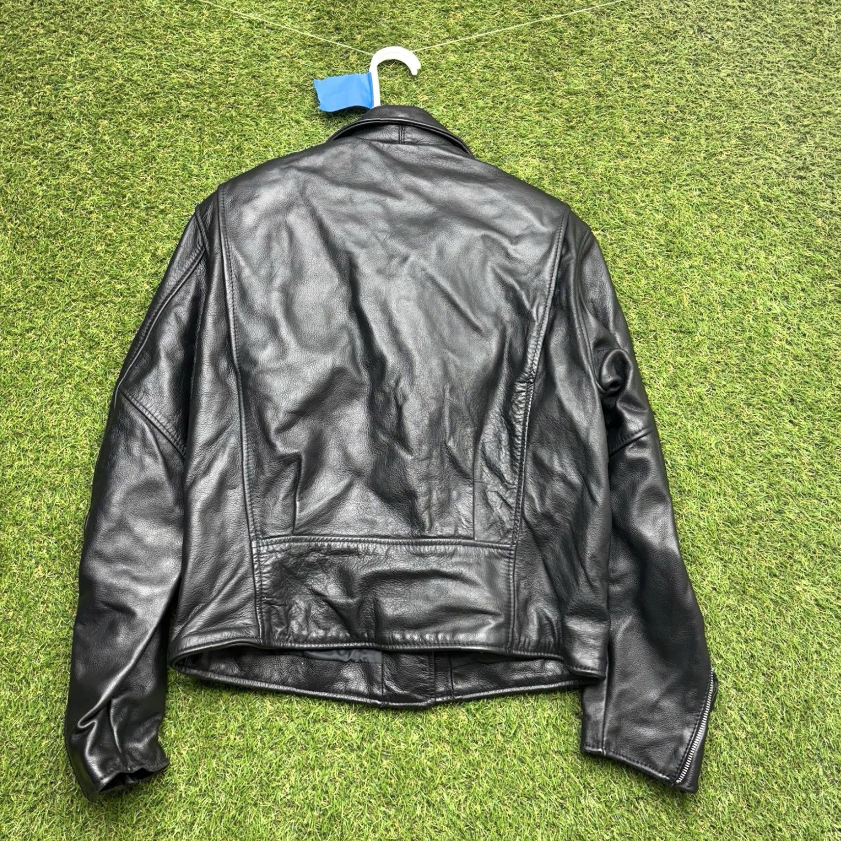 Harley Davidson VINTAGE Harley-Davidson Leather Jacket Womens Medium Motorcycle Biker USA 80s Black Solid Long Sleeve Short Jacket Womens Size M / US 6-8 / IT 42-44 - 2 Thumbnail