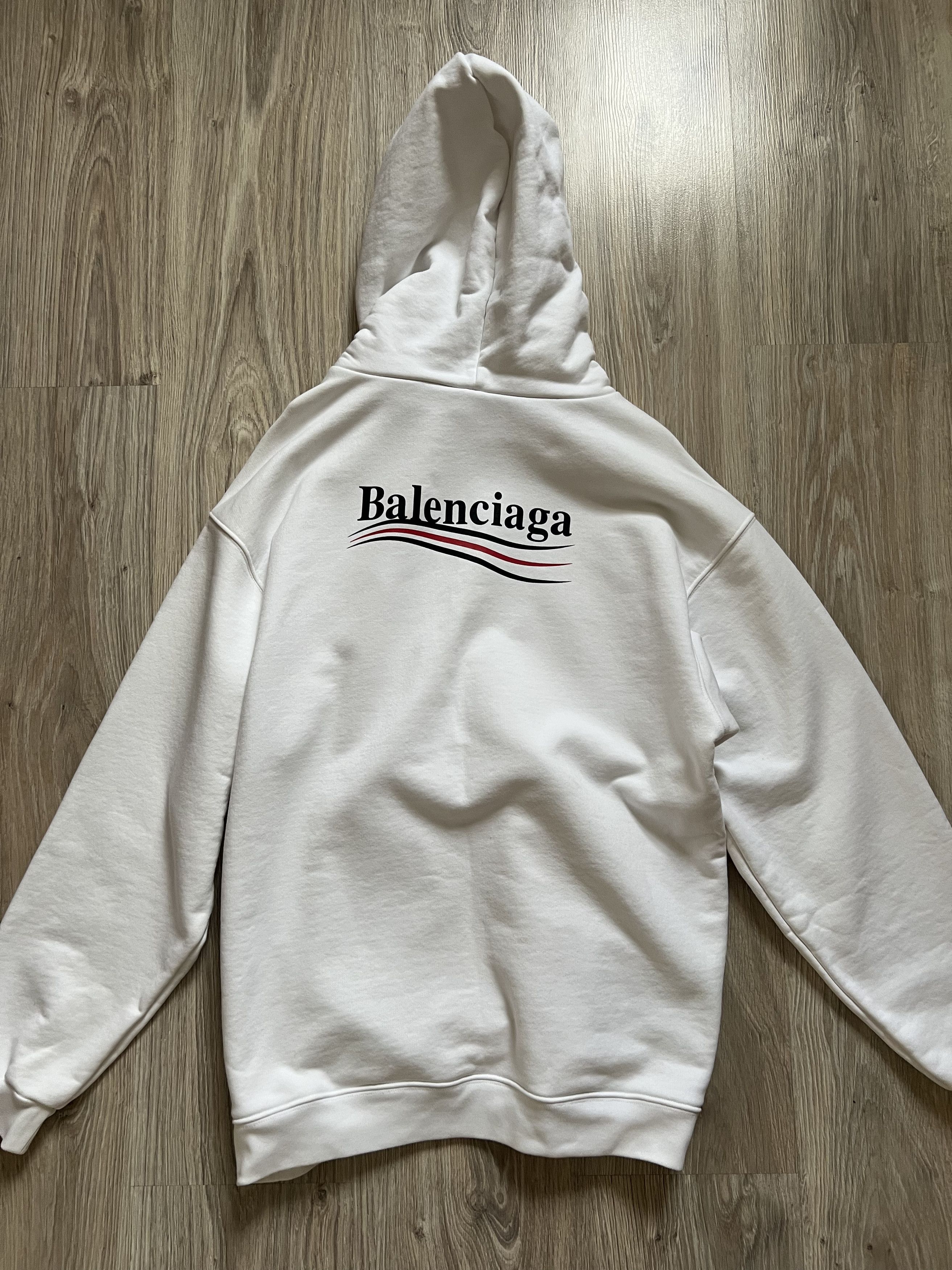 Balenciaga Balenciaga Campaign Logo Oversized White Hoodie Size US M / EU 48-50 / 2 - 3 Thumbnail