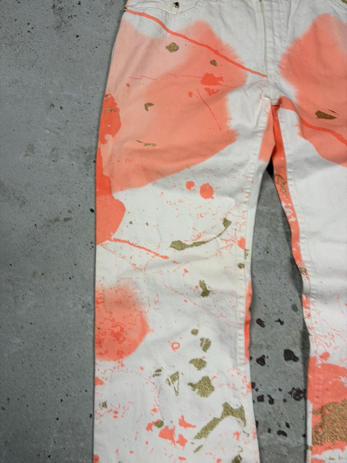 Roberto Cavalli SS 2001 Roberto Cavalli Gold Splash Painter Bootcut Pants Size 32" / US 10 / IT 46 - 6 Thumbnail