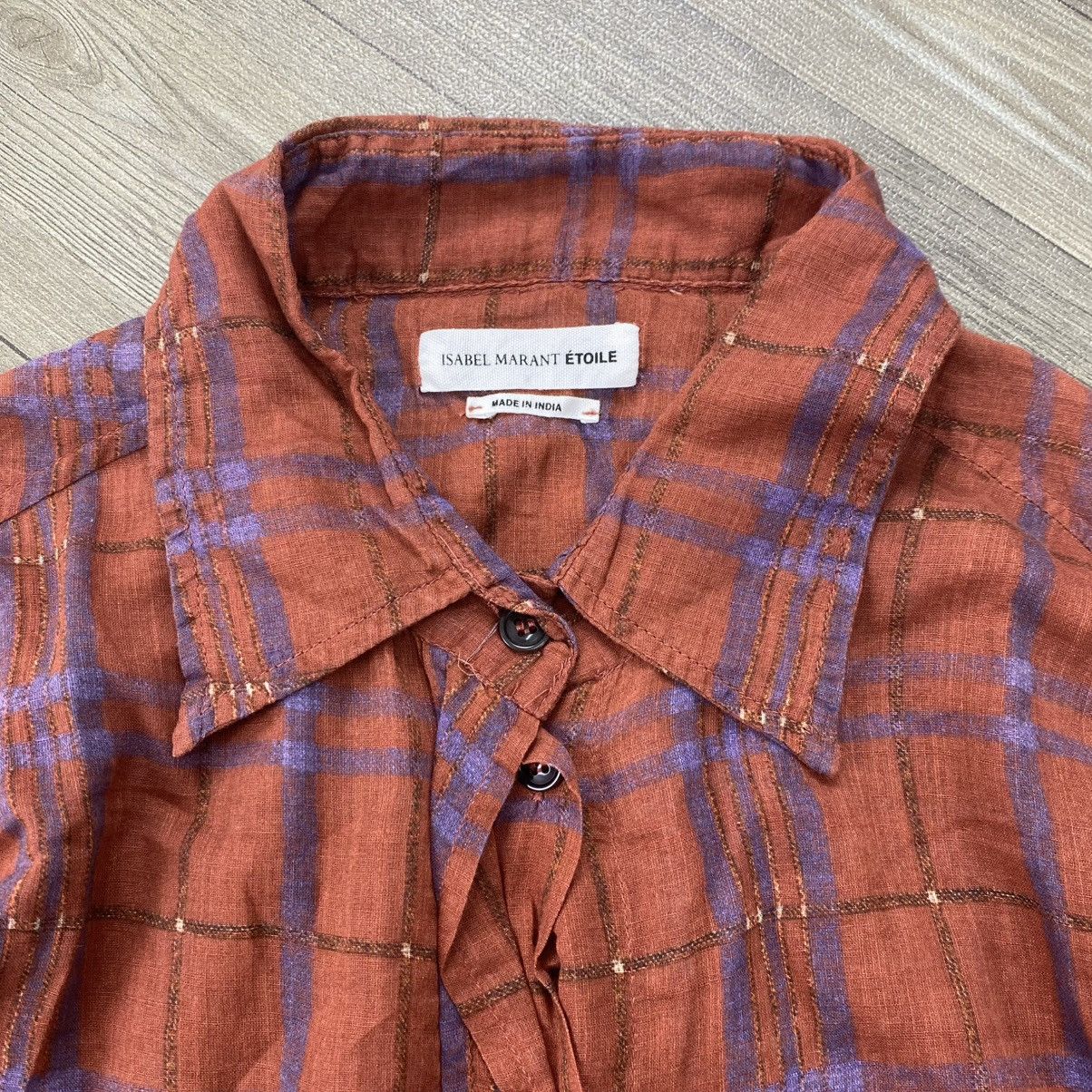 Isabel Marant Etoile Vintage Isabel Marant Etoile Plaid Blouse Button Up Shirt Size S / US 4 / IT 40 - 5 Thumbnail