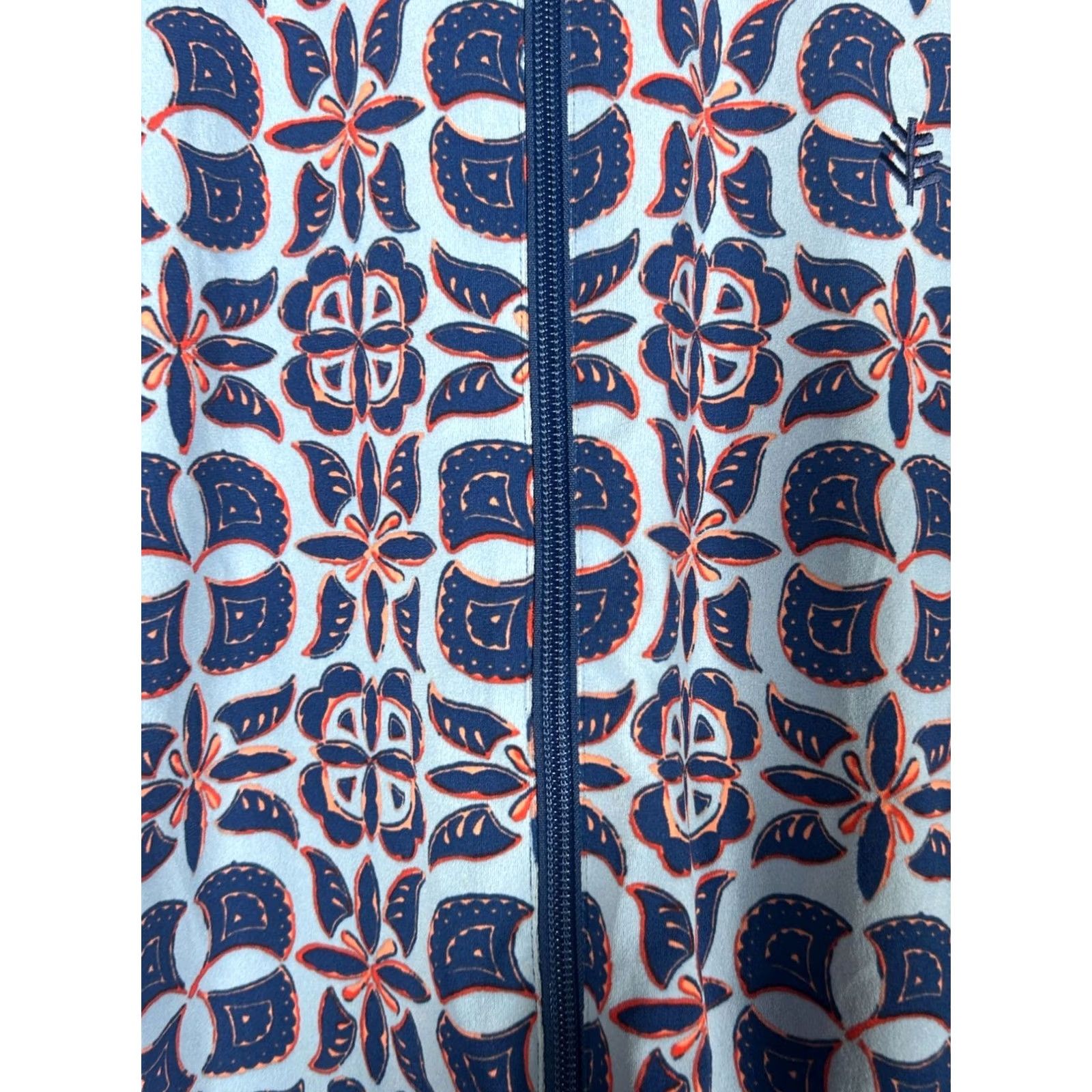 Vintage Coolibar Womens Long Sleeve Water Jacket XL Blue Floral UPF 50+ UV Lightweight Hoodie Jacket Size XL / US 12-14 / IT 48-50 - 2 Thumbnail