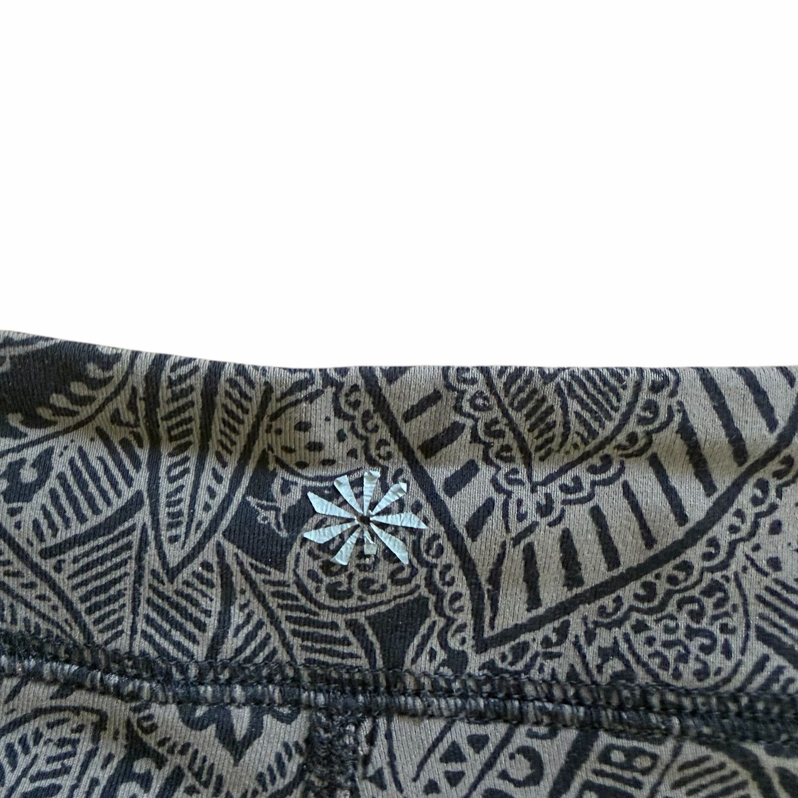 Athleta Athleta Brown Black Patterned Wide Leg Cropped Leggings Sz S Size 27" / US 4 / IT 40 - 3 Thumbnail
