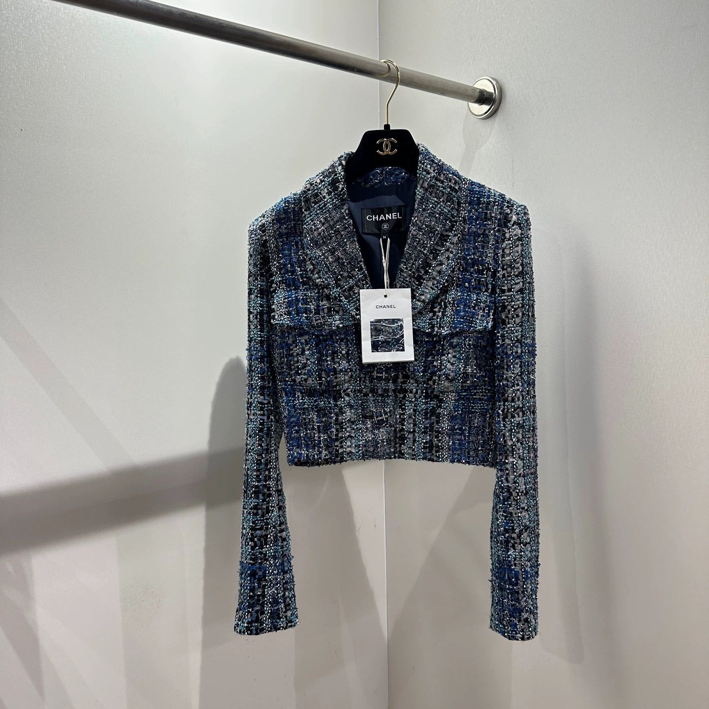 Chanel Chanel may273 19P Turquoise Peacock Knit Jacket Women's 36 Size XS / US 0-2 / IT 36-38 - 1 Thumbnail