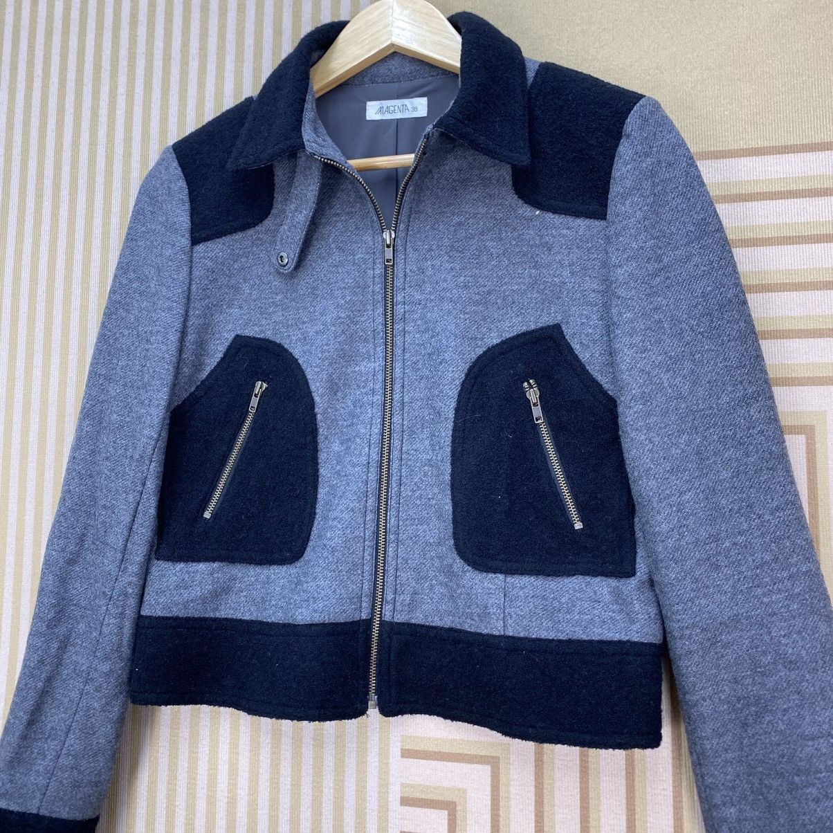 Japanese Brand 🫶Magenta Wool Blend cropped jacket Size S / US 4 / IT 40 - 3 Thumbnail