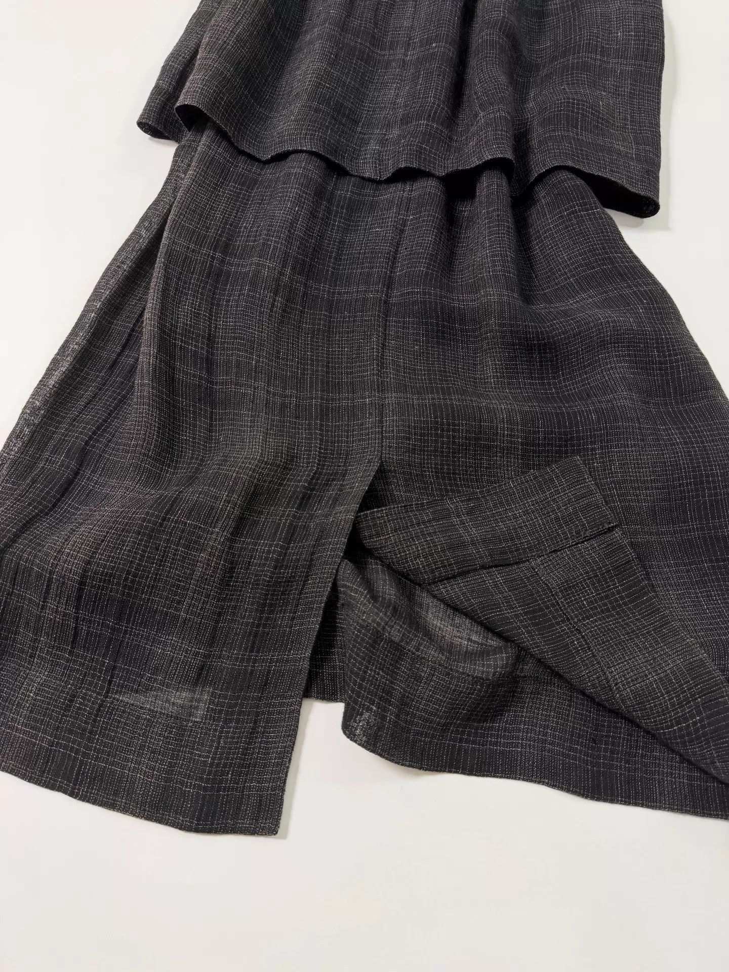 Issey Miyake Issey Miyake 1996 Permanent Double Linen Bamboo Skirt M Size 27" / US 4 / IT 40 - 8 Thumbnail