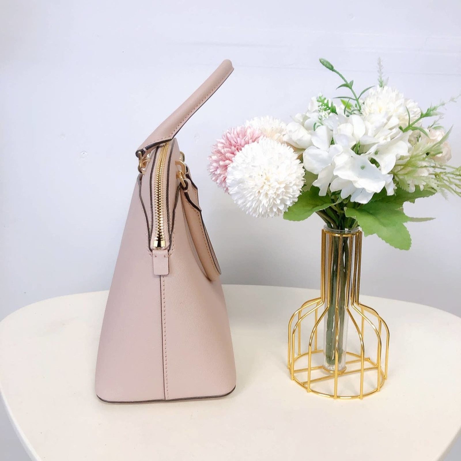 Michael Kors MICHAEL KORS 35H7GY3S3L Emmy LG Saffiano Leather Dome BALLET Size ONE SIZE - 4 Thumbnail