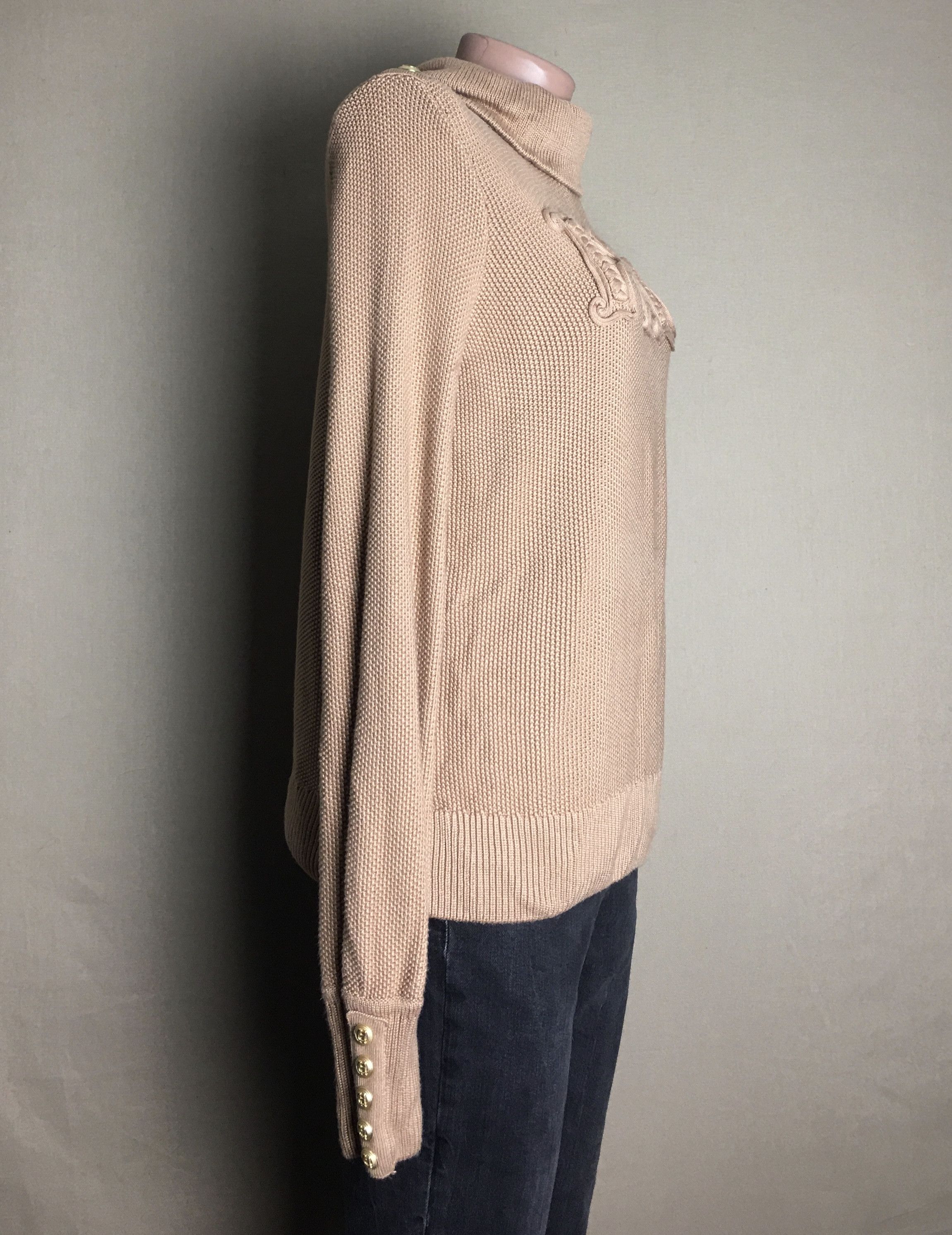 Cooper Holland Cooper Daisy Roll Neck Knit Camel Sweater Size S / US 4 / IT 40 - 4 Thumbnail