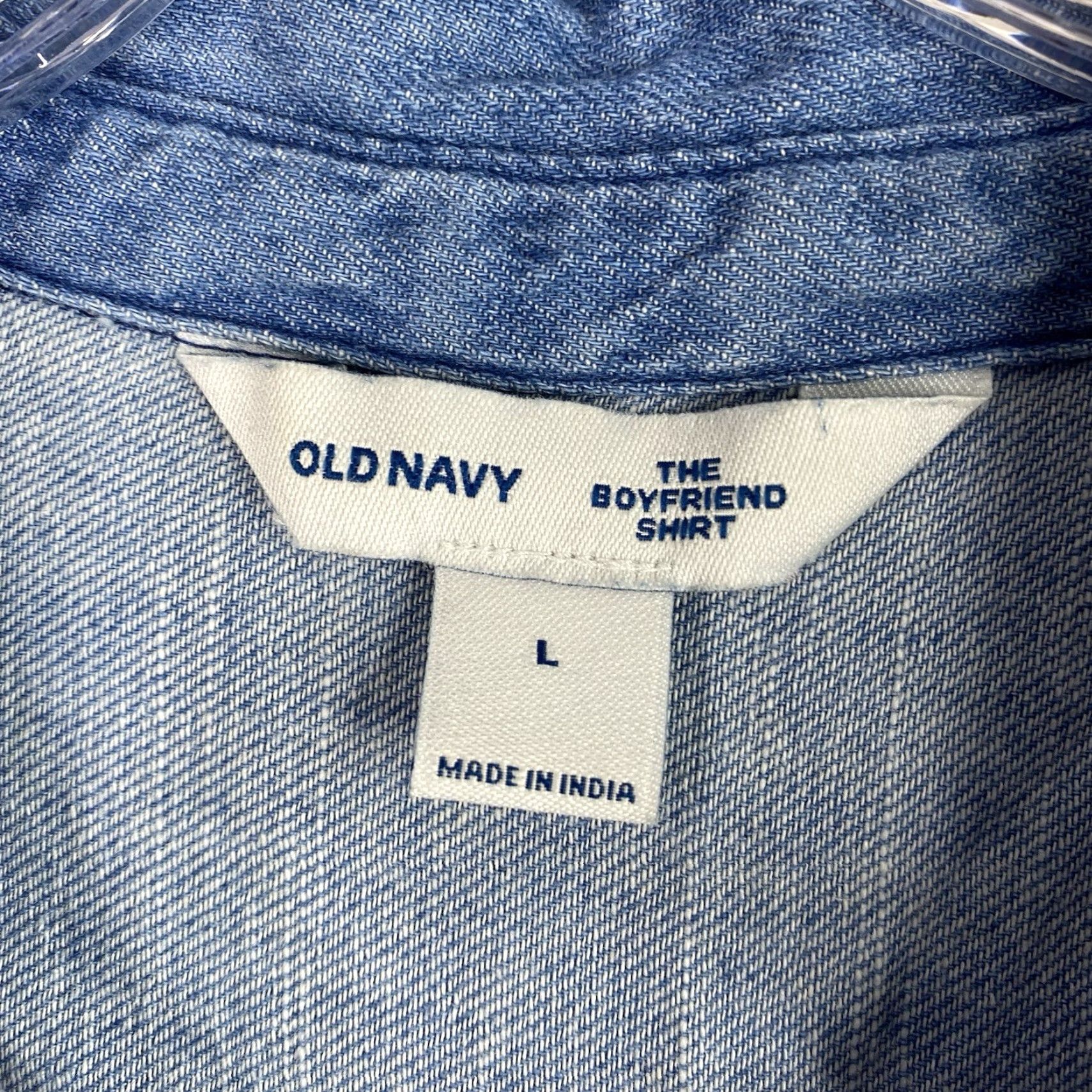 Old Navy Old Navy Shirt Women L Denim Button-Up Chambray Pocket Relaxed Casual Boho Beach 90s style Retro California Nautical Size L / US 10 / IT 46 - 5 Thumbnail