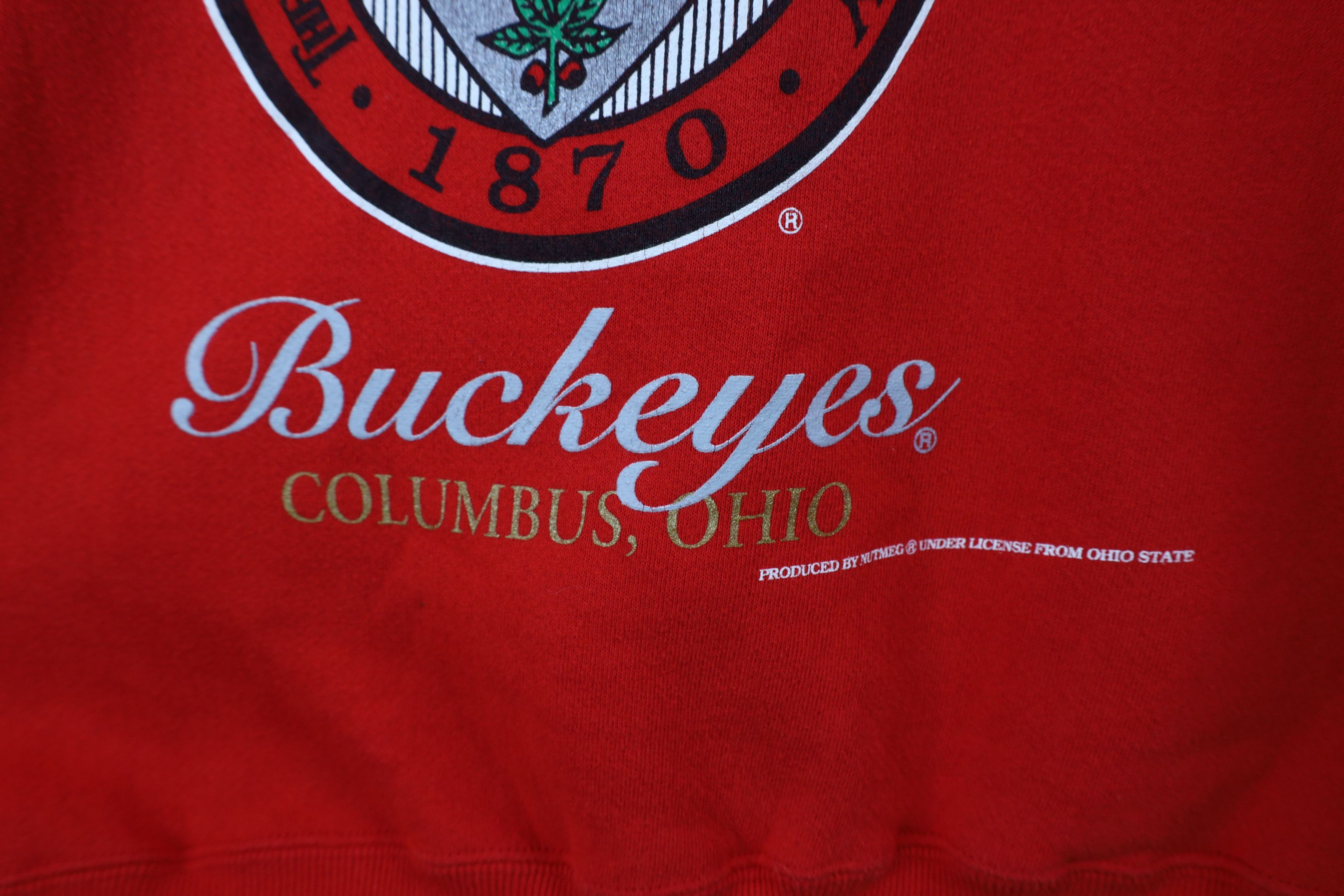 Vintage Vintage 90s Ohio State University Crewneck Sweatshirt USA Size US XXL / EU 58 / 5 - 6 Thumbnail